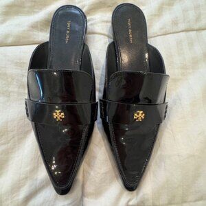 Brand New Tory Slides Size 10.5 - Black Patent